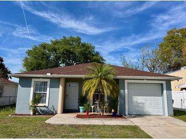Charming single-story home featuring a well-maintained lawn, attached garage, and a welcoming front entrance at 3315 W Saint John St, Tampa, FL 33607