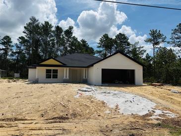 Charming single-story home with a two-car garage and minimalist landscaping at 11406 Labrador Duck Rd, Weeki Wachee, FL 34614