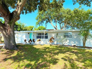 Charming single-story home with a well-maintained lawn and mature trees providing ample shade at 2141 Holiday Dr, Holiday, FL 34691