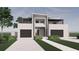 Modern house exterior with two-car garage and landscaping at 2733 S East Ave, Sarasota, FL 34239