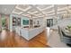 Spacious living room with fireplace and hardwood floors at 535 70Th St, Holmes Beach, FL 34217