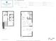 Two bedroom floor plan, including kitchen, living area, and terrace at 2170 Robinhood Street # A3-208, Sarasota, FL 34231