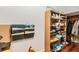 Organized closet with shelving and hanging rods at 1130 Anclote Rd, Tarpon Springs, FL 34689