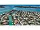 Luxury waterfront community with a vacant lot highlighted at 640 N Owl Dr, Sarasota, FL 34236