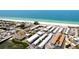 Aerial view of condo complex near beach at 601 Gulf N Dr # 104, Bradenton Beach, FL 34217