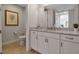 Guest bathroom with vanity and toilet at 376 Aruba Cir # 301, Bradenton, FL 34209