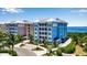 Aerial view of a beautiful waterfront home with a stunning view of the bay at 376 Aruba Cir # 301, Bradenton, FL 34209