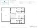 Two-bedroom floor plan, including living area, kitchen, and two bathrooms at 2170 Robinhood Street # C1-312, Sarasota, FL 34231