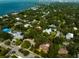 Wide aerial view of neighborhood, highlighting property's location at 1713 North Dr, Sarasota, FL 34239