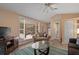 Comfortable living room with large window overlooking patio at 1713 North Dr, Sarasota, FL 34239