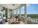 Peaceful balcony overlooking a tranquil waterway at 401 N Point Rd # 901, Osprey, FL 34229