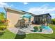 Private backyard with patio and covered lanai at 27855 Arrowhead Cir, Punta Gorda, FL 33982