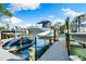 Private boat dock with multiple boat lifts and jet ski at 858 Hudson Ave # 858, Sarasota, FL 34236