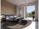 Tranquil bedroom featuring a private balcony, stylish lighting, and elegant decor at 558 Venice Ln, Sarasota, FL 34242