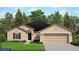 One-story home with a two-car garage and landscaping at 2665 Ensenada Ln, North Port, FL 34286