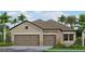 Two-story home with tile roof and two-car garage at 360 Ariano Ave, Nokomis, FL 34275