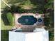 Aerial view of the house showing the pool and spa at 326 Saint George Ct # 14, Venice, FL 34293