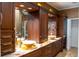 Elegant bathroom with double vanity and large shower at 326 Saint George Ct # 14, Venice, FL 34293