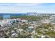 Aerial view of the house with Sarasota Memorial Hospital and downtown Sarasota visible at 2111 Hawthorne St, Sarasota, FL 34239