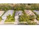 Aerial view of single-Gathering home in residential neighborhood at 12327 Thornhill Ct, Lakewood Ranch, FL 34202