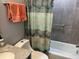 Bathroom with shower/tub combo and granite vanity at 10469 Waterbird Way, Bradenton, FL 34209