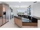 Modern kitchen with granite countertops and stainless steel appliances at 340 S Palm Ave # 15, Sarasota, FL 34236