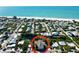 Aerial view of beach home near the ocean at 107 Los Cedros Dr, Anna Maria, FL 34216