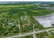 Aerial view of property showing homes, pond, and expansive green space at 34452 Singletary Rd, Myakka City, FL 34251