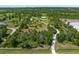 Aerial view showing property, lush vegetation, and a long driveway at 34452 Singletary Rd, Myakka City, FL 34251