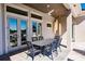 Outdoor dining area with covered patio at 20910 Parkstone Ter, Bradenton, FL 34202