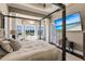 Spacious main bedroom with bay window and pool view at 20910 Parkstone Ter, Bradenton, FL 34202