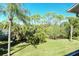 Spacious backyard with mature trees and lush greenery at 4640 Tower Hill Ln # 2322, Sarasota, FL 34238