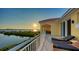 Spacious balcony offering stunning water views at 611 Riviera Dunes Way # 702, Palmetto, FL 34221