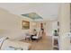 Elegant dining room with a unique light fixture and seating for four at 4174 Overture Cir # 519, Bradenton, FL 34209