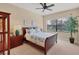 Spacious bedroom with carpeted floor and ceiling fan at 4174 Overture Cir # 519, Bradenton, FL 34209