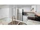 Modern kitchen with stainless steel appliances and granite countertops at 4576 Ringwood Mdw # 5, Sarasota, FL 34235