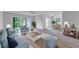 Bright living room with light colored furniture and access to a patio at 5188 Marsh Field Ln # 93, Sarasota, FL 34235