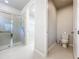 Bathroom with walk in shower and separate toilet at 8678 Rain Song Rd, Sarasota, FL 34238
