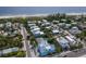 Aerial view showcasing a house's location near the beach at 118 Mangrove Ave, Anna Maria, FL 34216