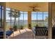 Relaxing screened balcony overlooking the lake, perfect for outdoor enjoyment at 6360 Watercrest Way # 301, Bradenton, FL 34202