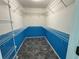 Spacious walk-in closet with wire shelving and blue walls at 5009 Sturbridge Ct, Sarasota, FL 34238