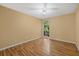 Bright bedroom with hardwood floors and large window at 4573 Mulgrave Ave, North Port, FL 34287