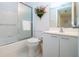 Clean bathroom with shower/tub combo, toilet, and vanity at 3780 Pinebrook Cir # 504, Bradenton, FL 34209