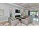 Community room with fireplace, comfortable seating and pool access at 10520 Boardwalk Loop # 401, Lakewood Ranch, FL 34202
