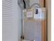 HVAC system with a visible filter, model number, and warning labels at 4410 Fairways Blvd # 406, Bradenton, FL 34209