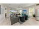 Relaxing living room with comfortable seating and sliding doors to balcony at 2314 Avenue B, Bradenton Beach, FL 34217
