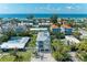 Aerial view of a beach house and neighborhood at 2314 Avenue B, Bradenton Beach, FL 34217