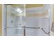 Bathroom with a shower and grab bars for accessibility at 210 3Rd W St # 8407, Bradenton, FL 34205