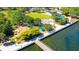 Aerial view of waterfront park with playground and walking paths at 210 3Rd W St # 8407, Bradenton, FL 34205