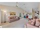 Spacious living room with vaulted ceiling and neutral color palette at 3920 Bal Harbor Blvd # D8, Punta Gorda, FL 33950